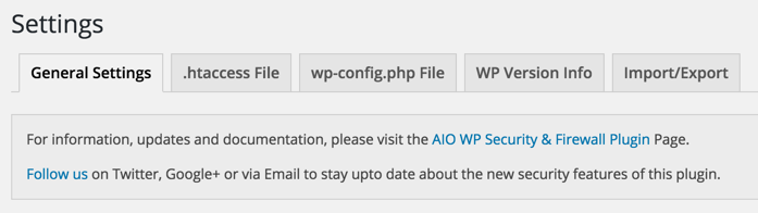 AIOWPS设置选项卡