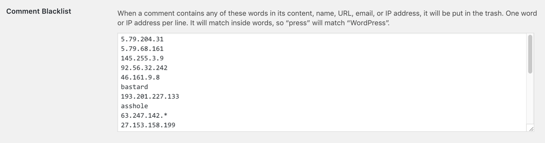 拦截指定IP地址用户在WordPress中发表评论