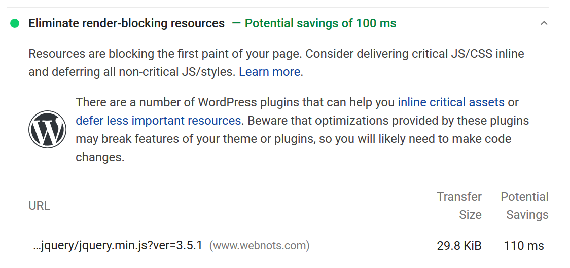 Critical-CSS-and-JS-Suggestion