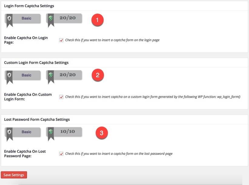 All in One WP Security插件中的登录验证码设置