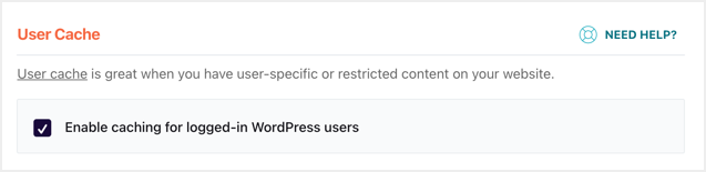 用户缓存已启用