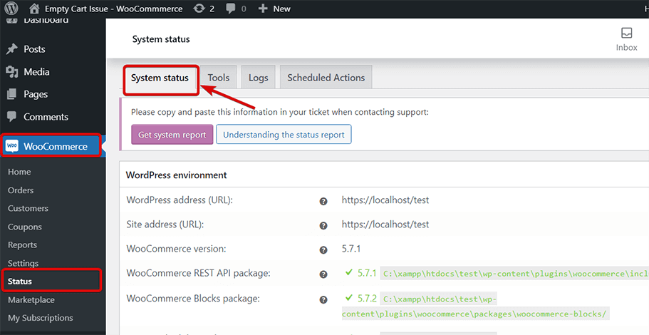 Check-WooCommerce-System-Status