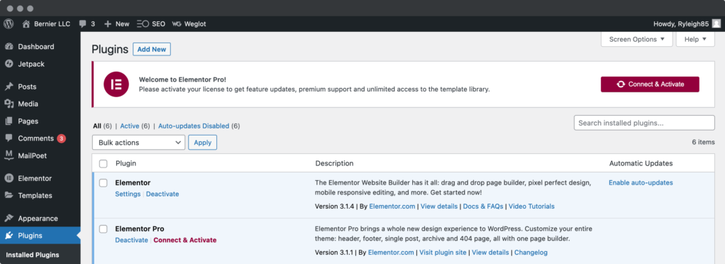 连接elementor服务器激活