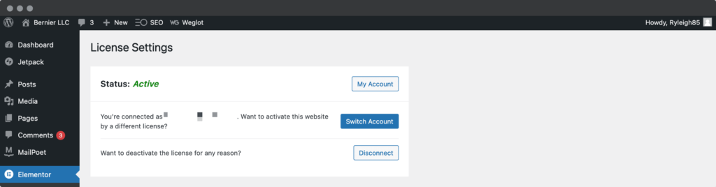 elementor授权设置