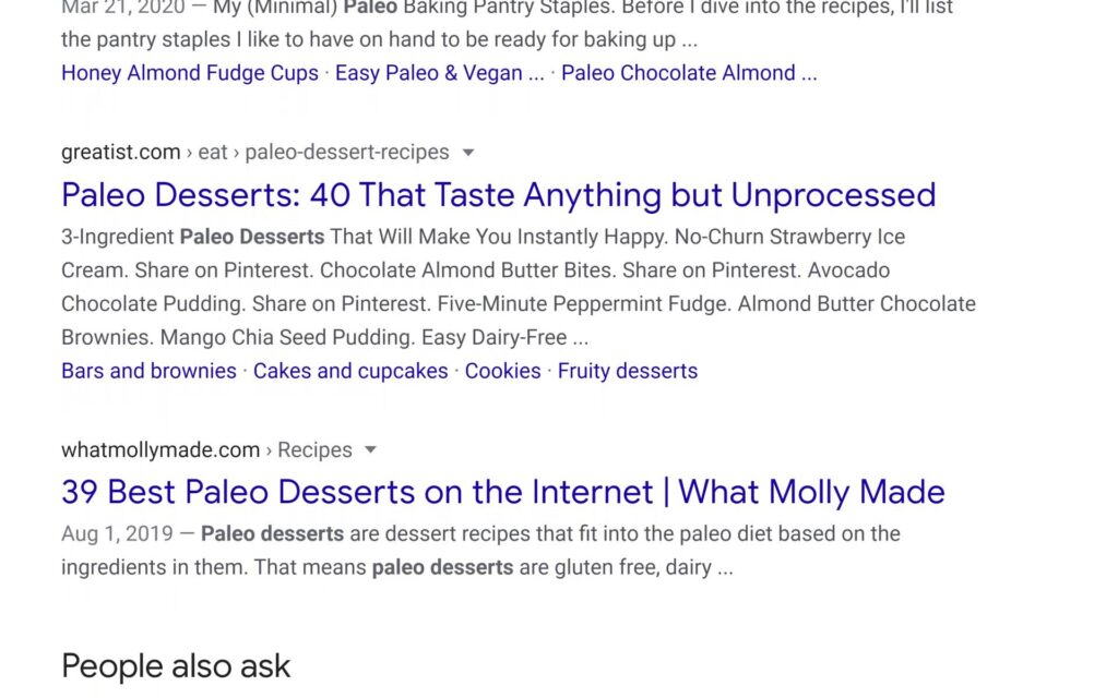 谷歌搜索结果例子