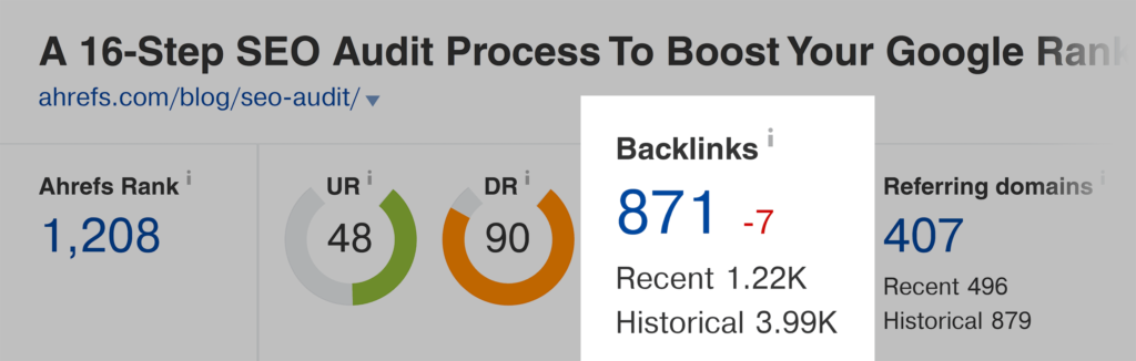 ahrefs查询文章反向链接