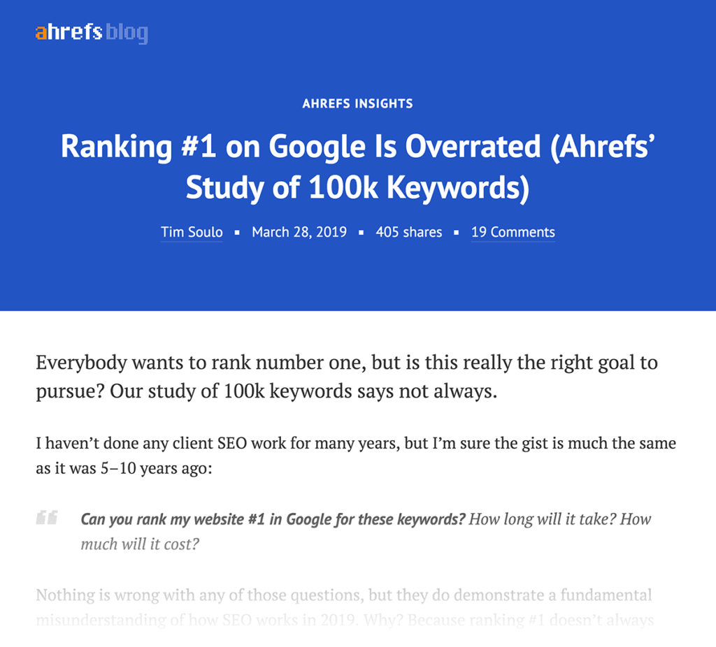 ahrefs关键字研究