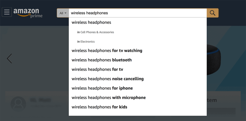 亚马逊搜索关键词下拉