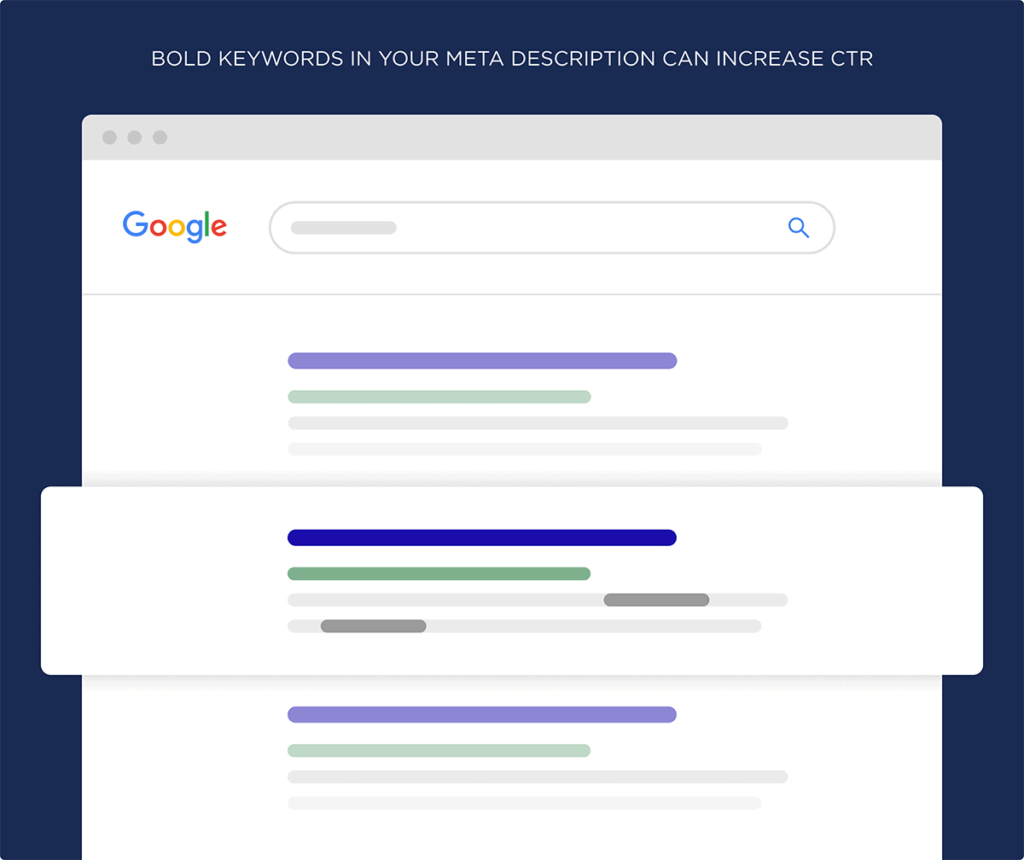 元描述中的粗体关键字可以增加自然搜索点击率