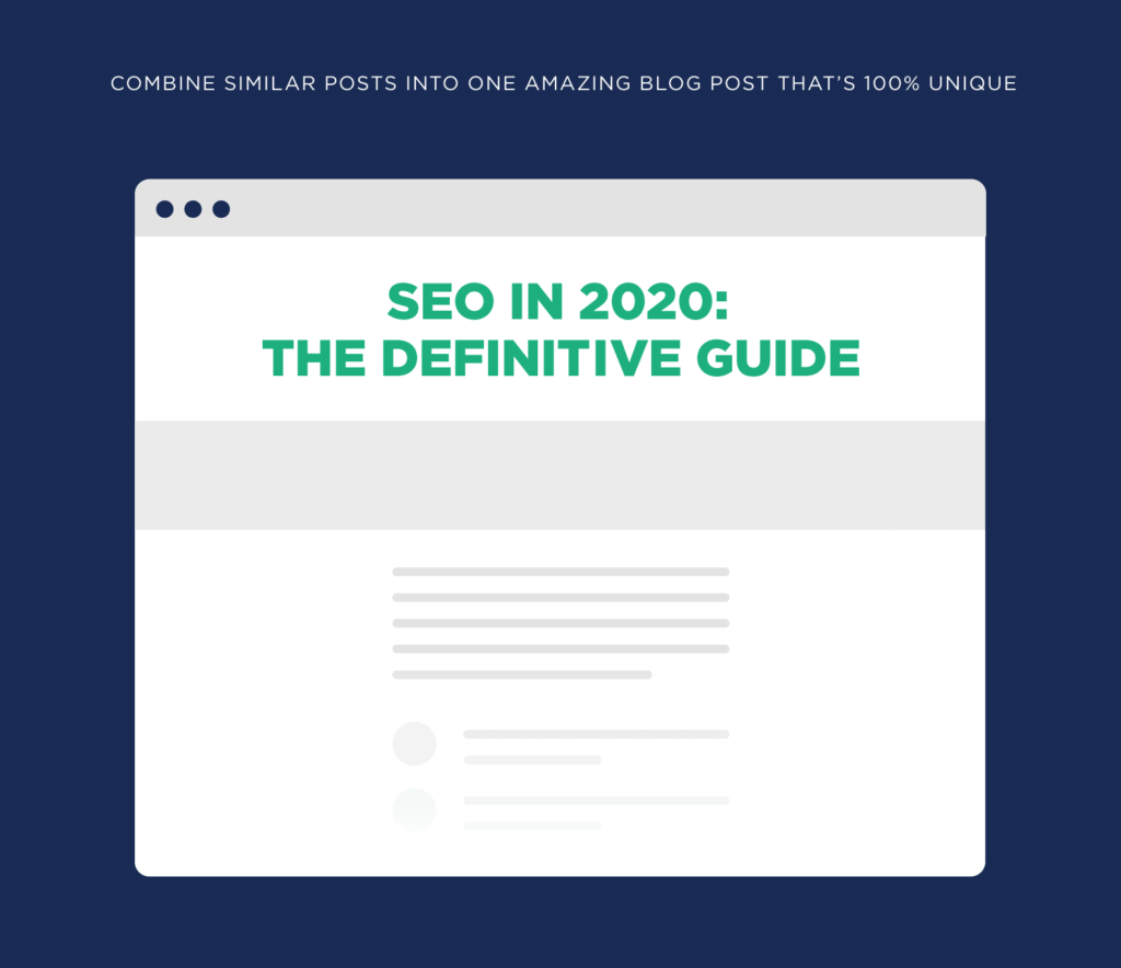 将类似的帖子合并为唯一一篇