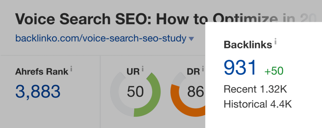 反向链接统计数据