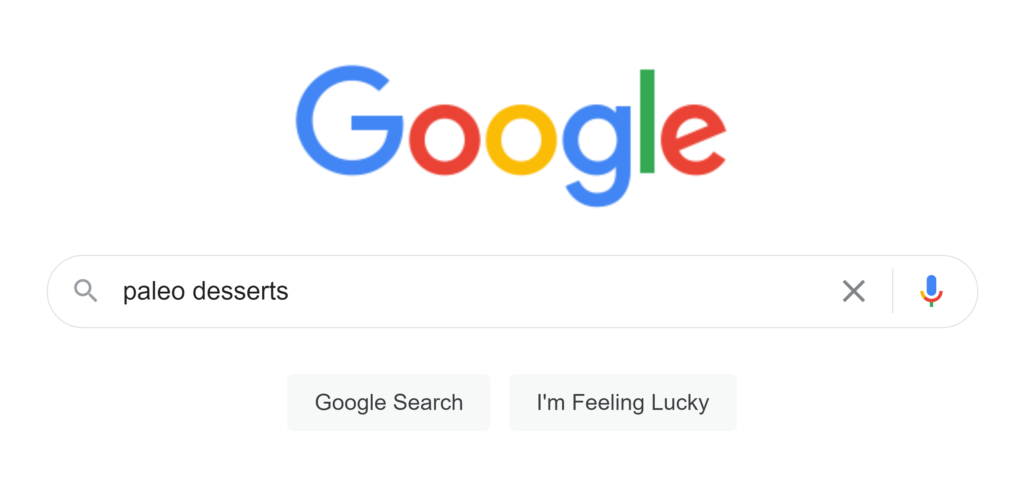 谷歌搜索paleo desserts