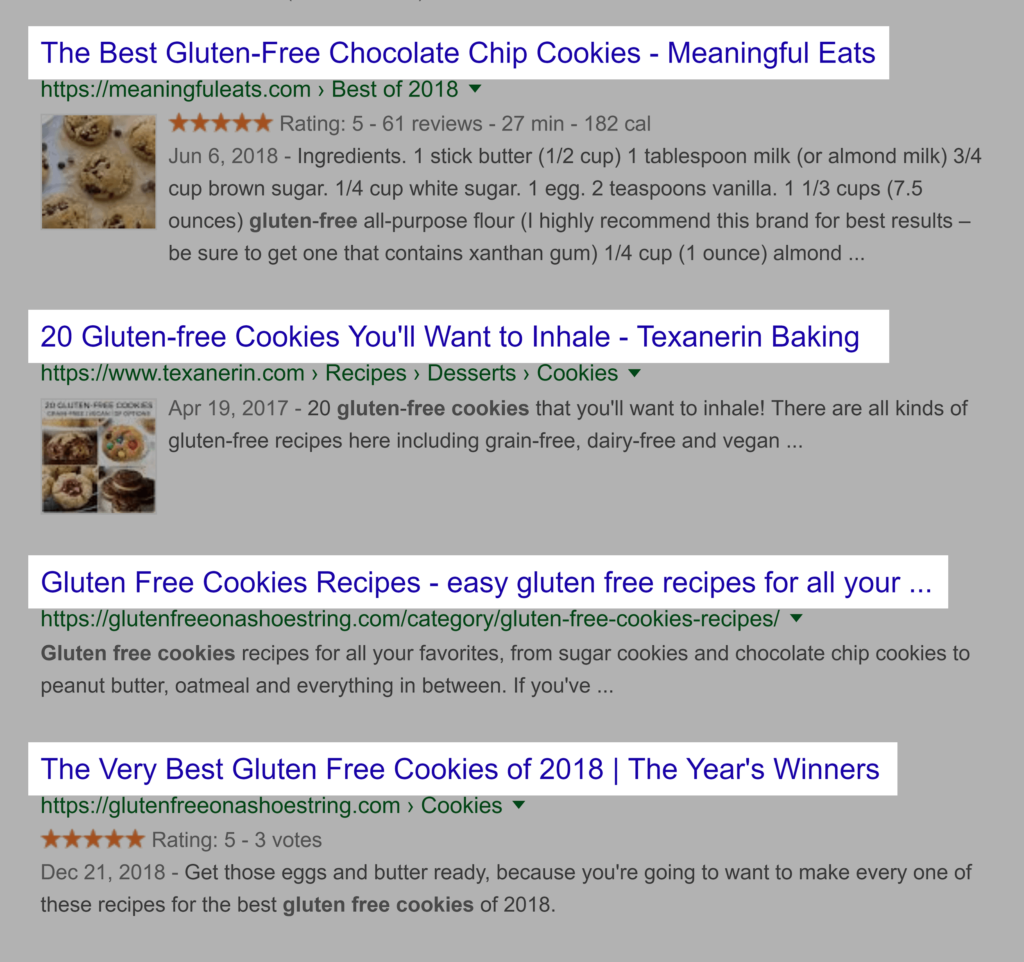 谷歌搜索引擎结果页面标题