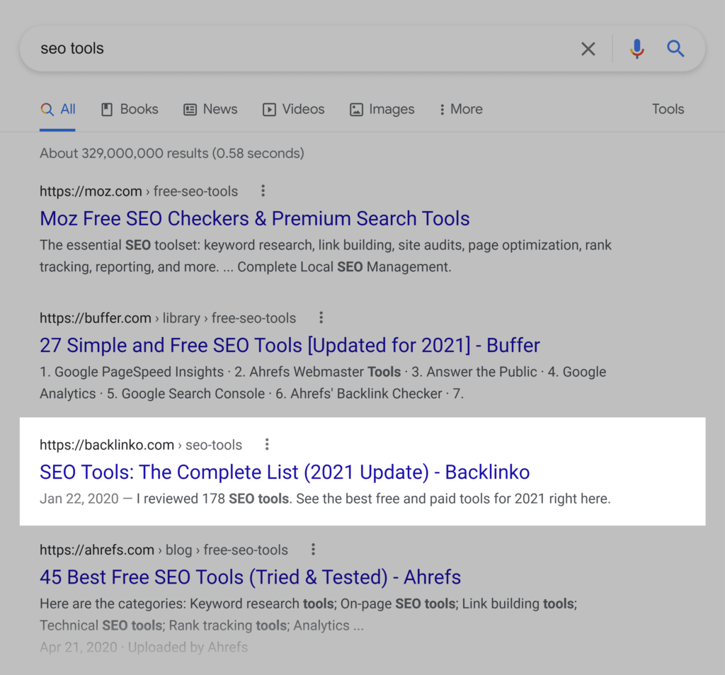 seo工具谷歌搜索结果