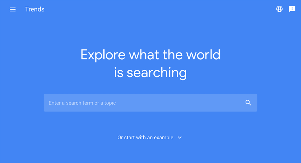 Google Trends关键词搜索