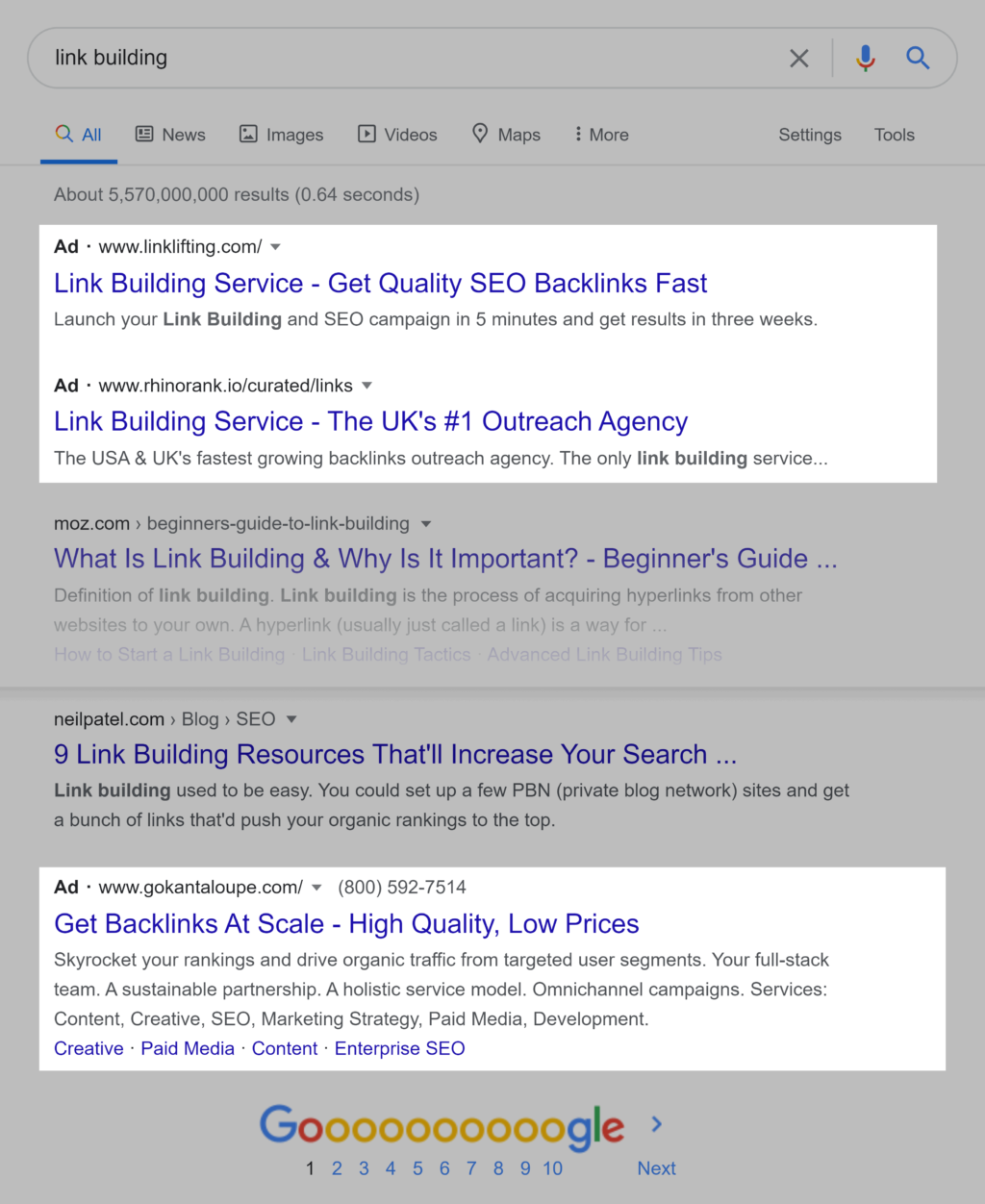link building关键词搜索谷歌广告
