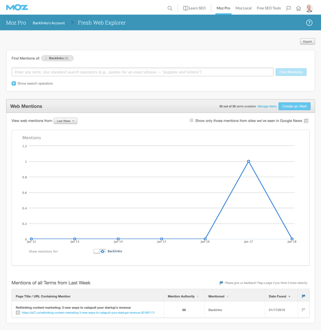 moz fresh web explorer警报