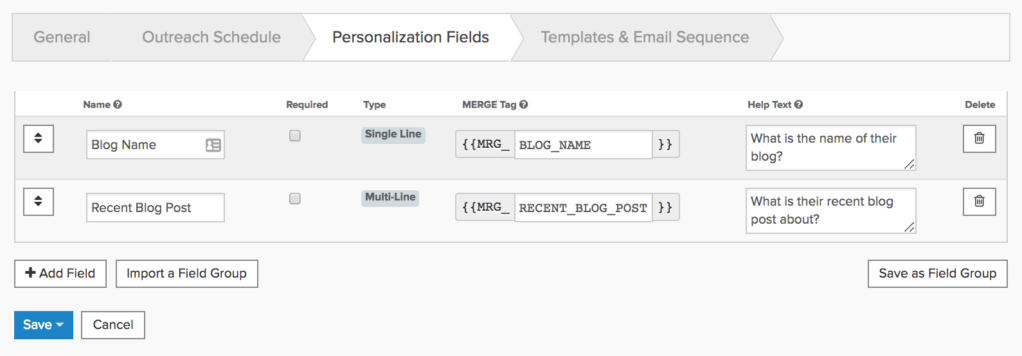 pitchbox个性化字段 pitchbox个性化字段