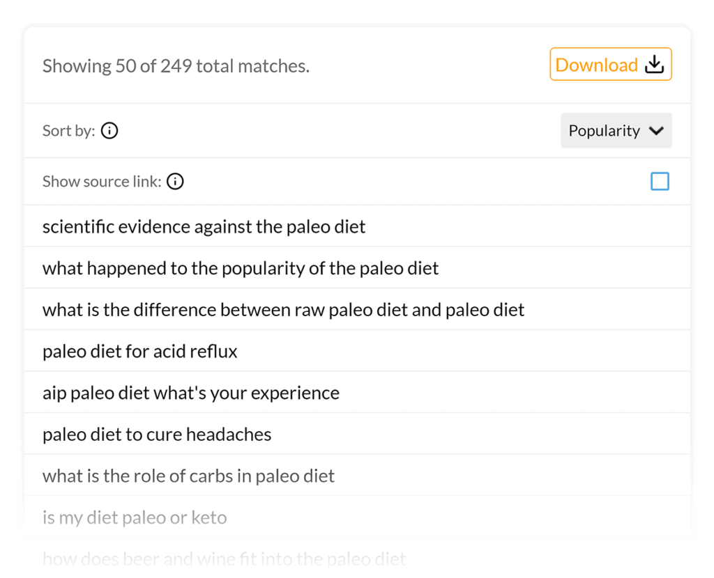 古饮食关键词questiondb报告