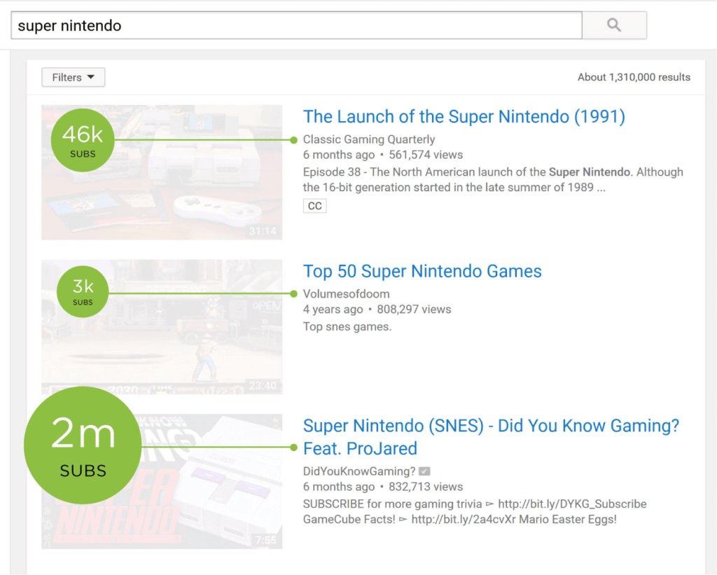 低订阅量视频排名