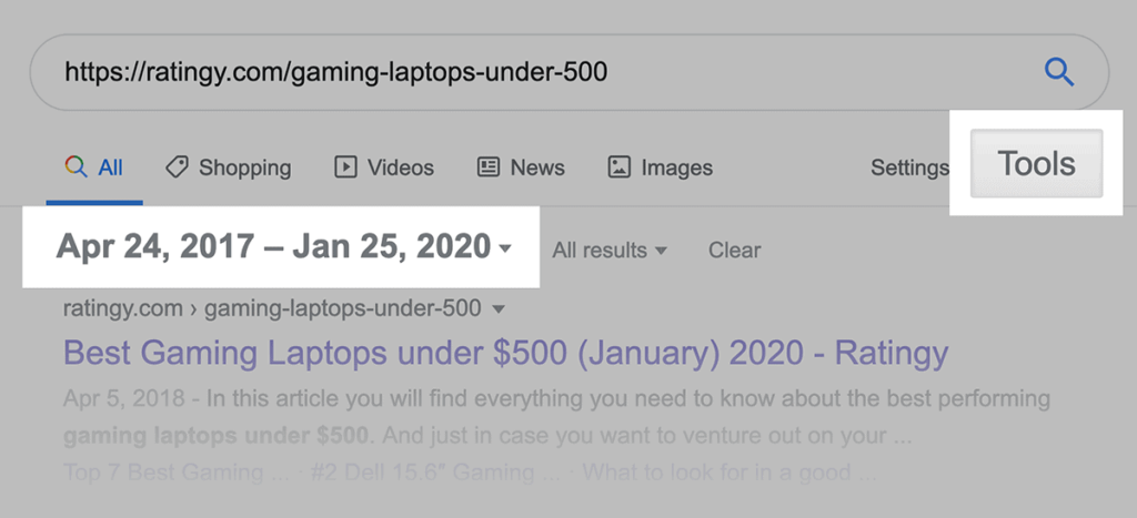 serp支持日期范围筛选