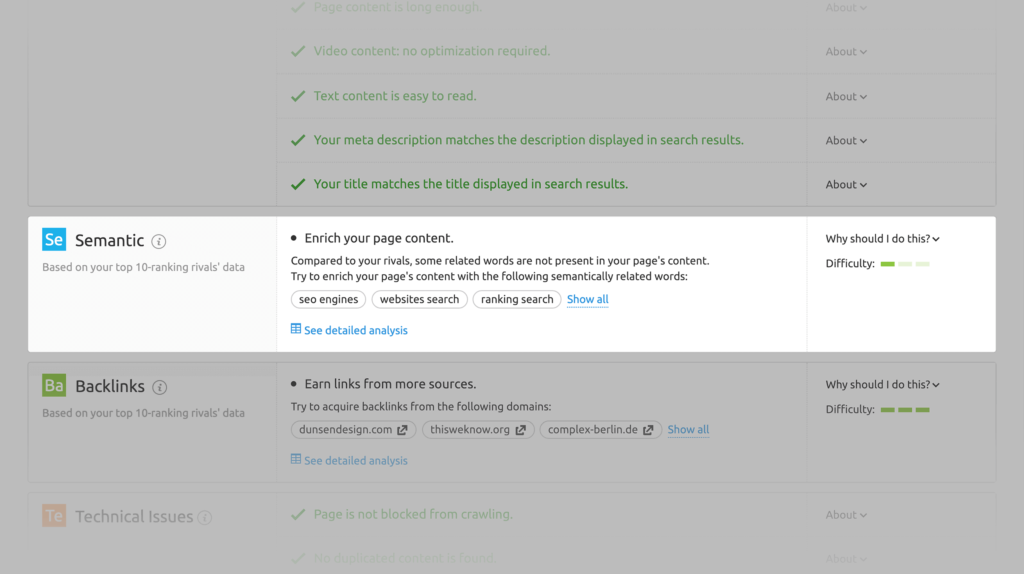 semrush页面搜索引擎优化检查器-semantic semrush页面搜索引擎优化检查器-semantic