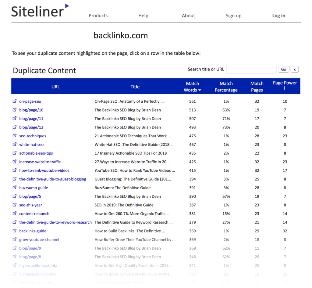 siteliner