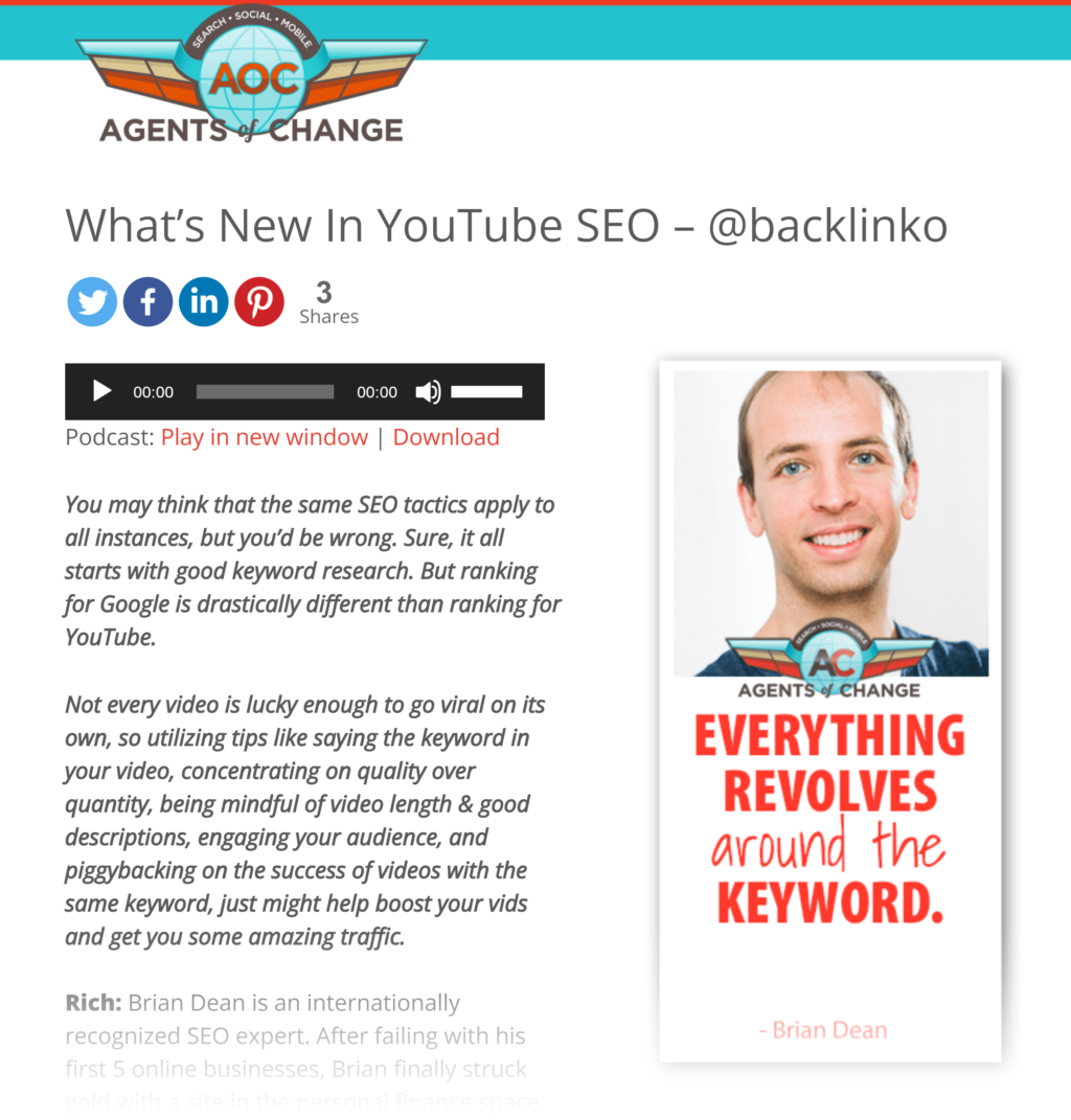 Youtube搜索引擎优化文章