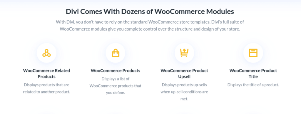 divi woocommerce模块