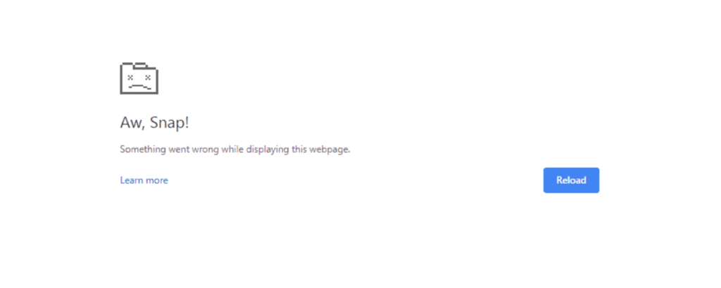 Chrome浏览器Aw Snap错误