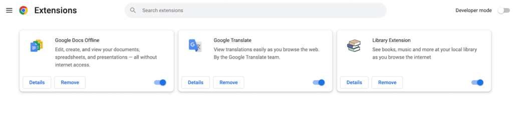 停用Chrome扩展程序