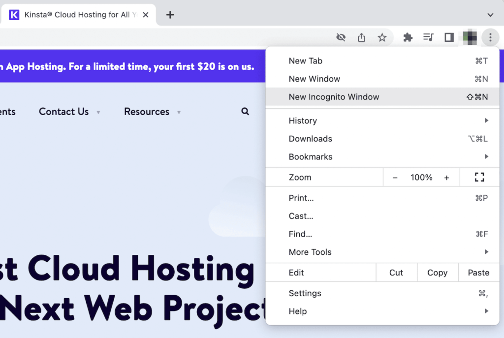 Chrome无痕式窗口