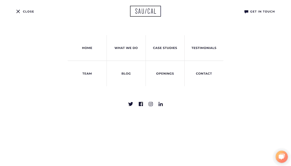 SAU/CAL网站飞入式菜单